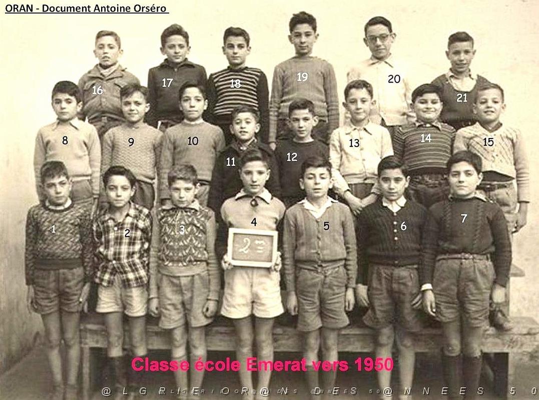 Oran- SDV- 7085- ECOLE EMERAT GARCONS 19XX 2 EME N01 .JPG